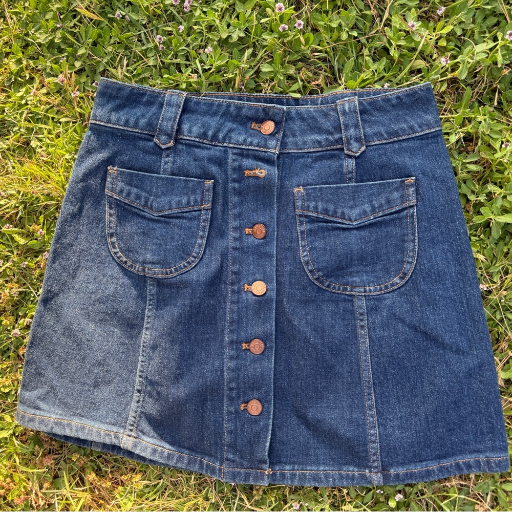 Madewell Blue A-Line Mini Skirt Casual